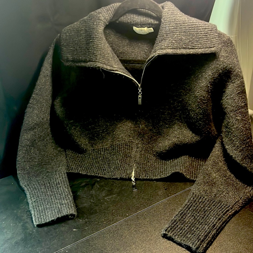 Charcoal Crop Sweater